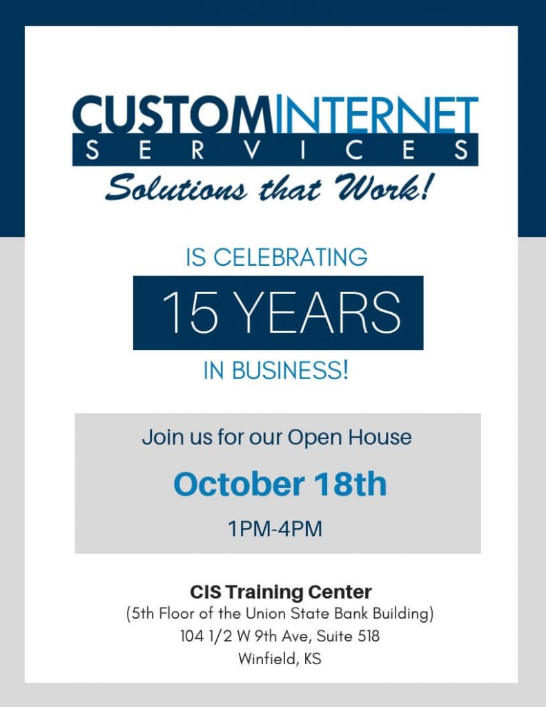 Custom Internet Services LLC Open House Flyer