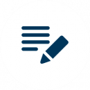 complete-profile-optimization Icon of a pencil over text