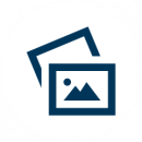 photo-and-media-management Icon of two photos stacked on top of each other