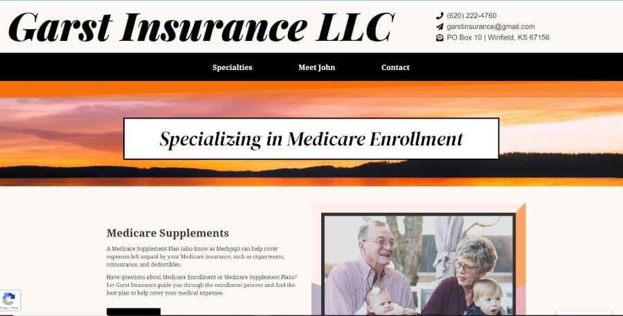 Homepage for Garst Insurance LLC